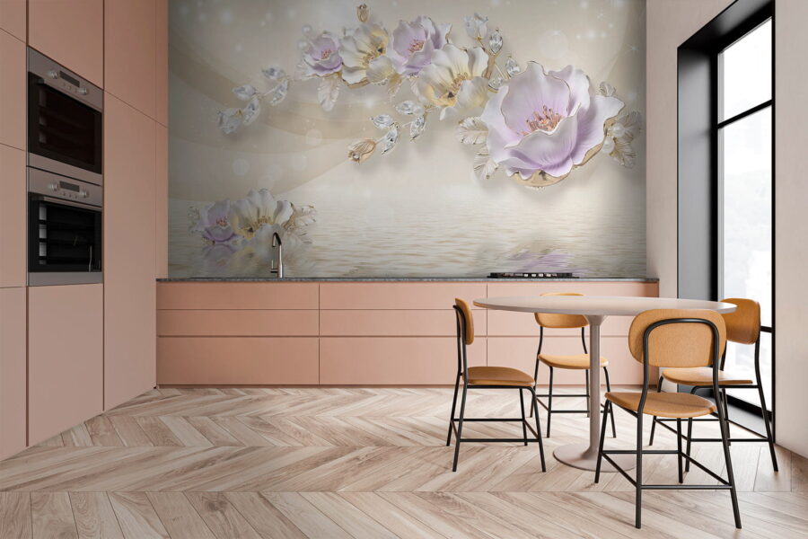 Delicate blossoms on tranquil waters