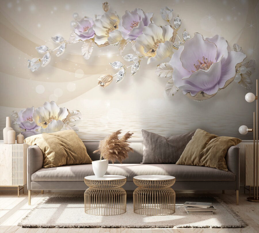 Delicate blossoms on tranquil waters