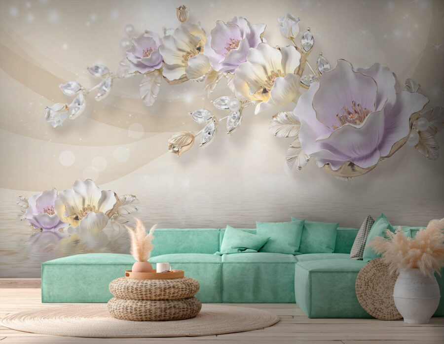 Delicate blossoms on tranquil waters
