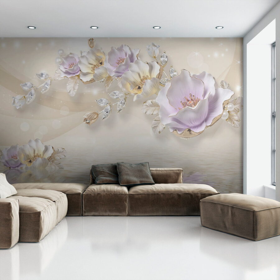 Delicate blossoms on tranquil waters