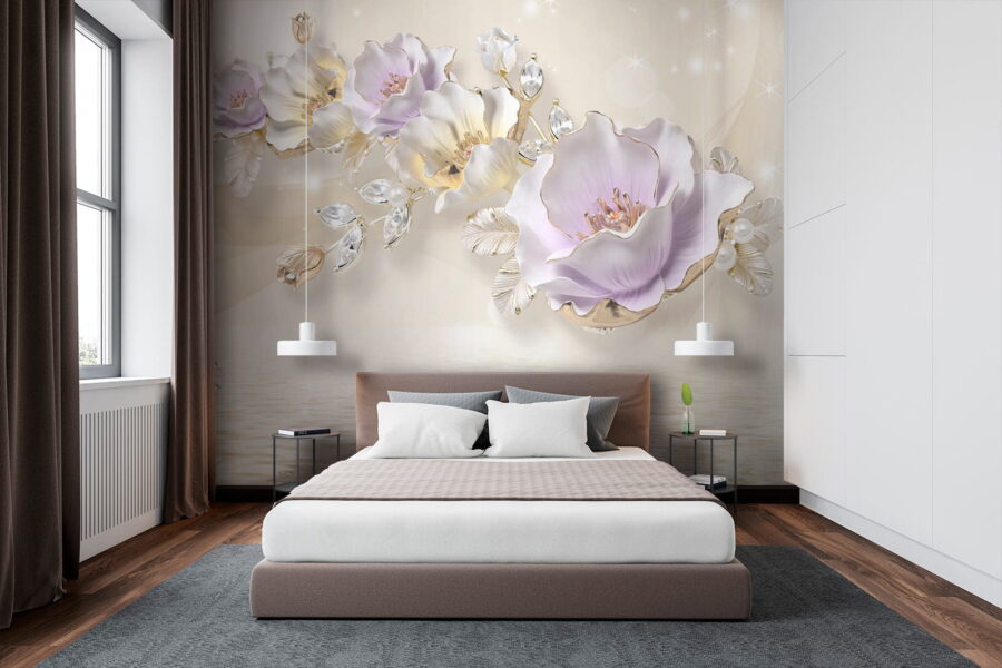 Delicate blossoms on tranquil waters