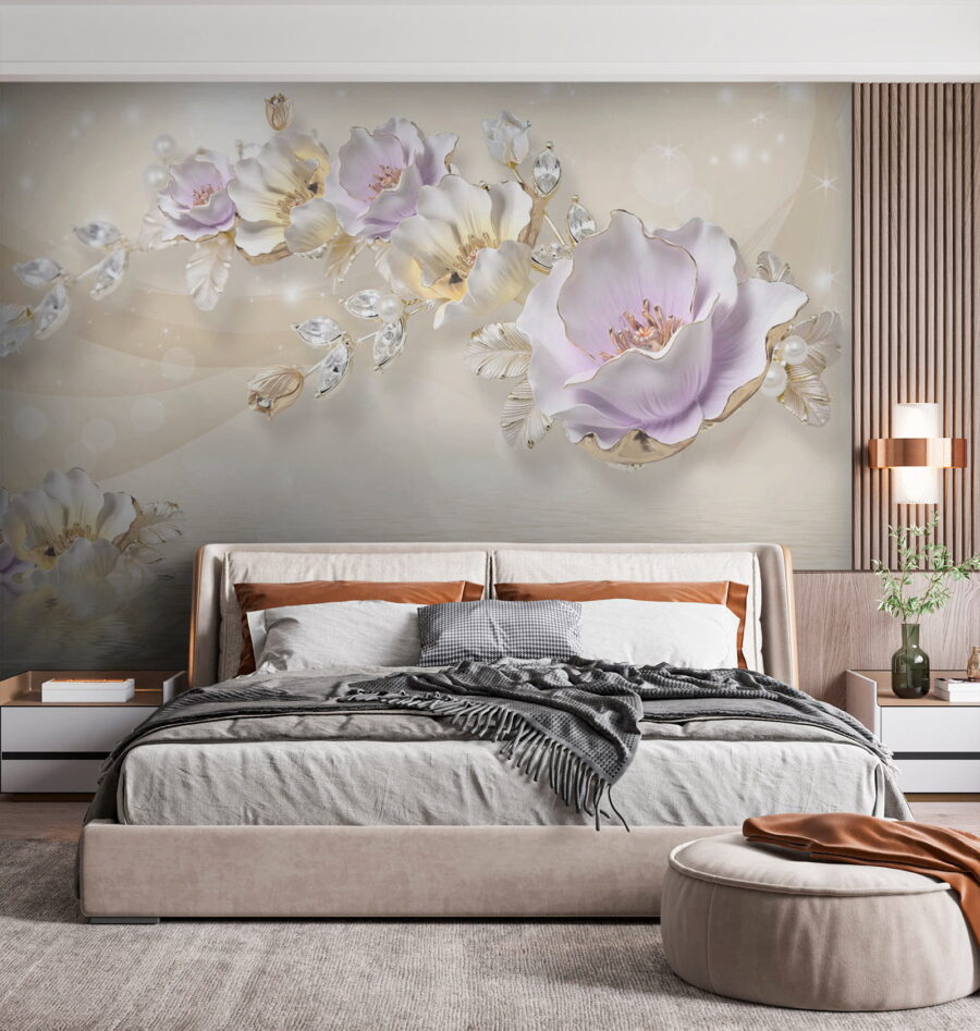 Delicate blossoms on tranquil waters