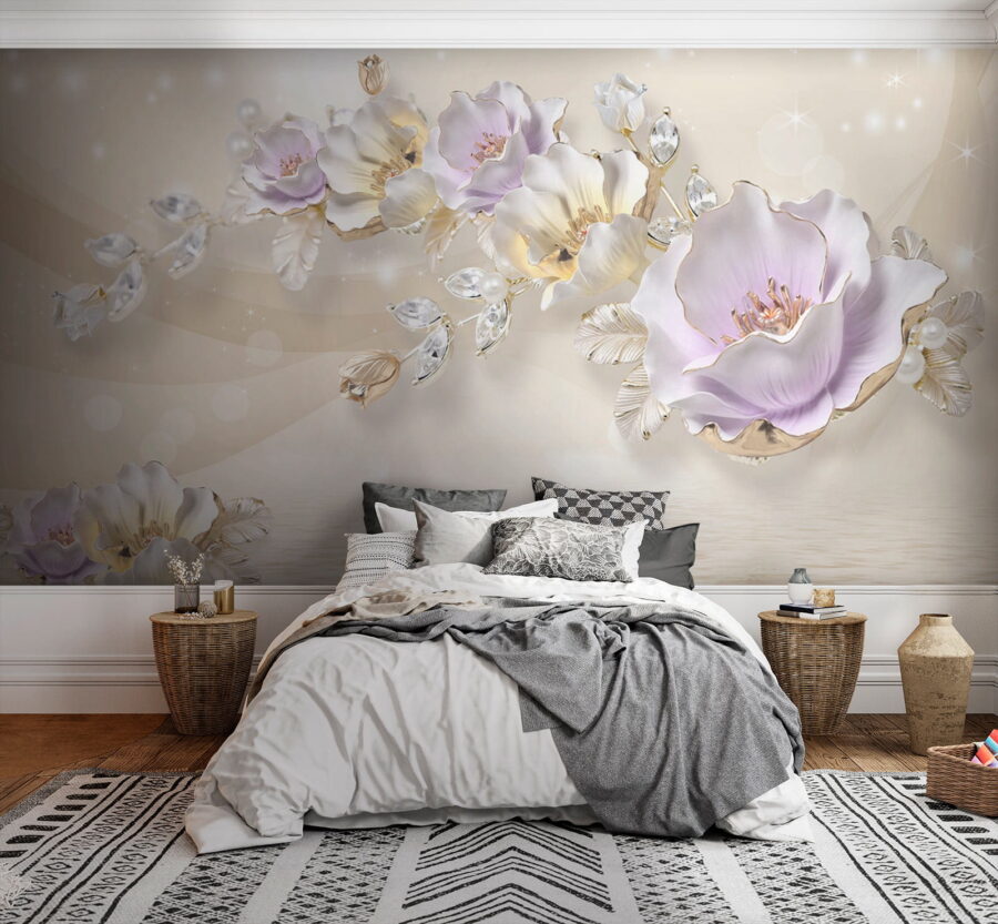 Delicate blossoms on tranquil waters