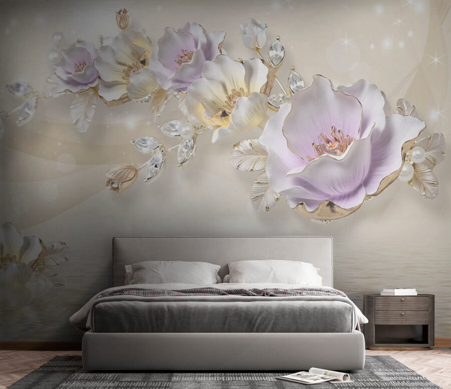 Delicate blossoms on tranquil waters