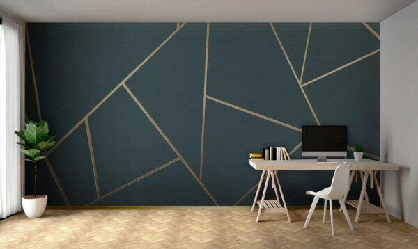 Abstract teal lines intersecting gracefully Abstract teal lines intersecting gracefully