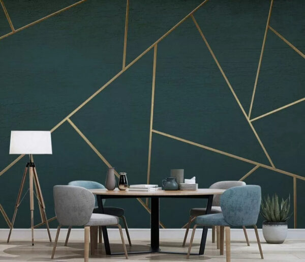 Abstract teal lines intersecting gracefully Abstract teal lines intersecting gracefully