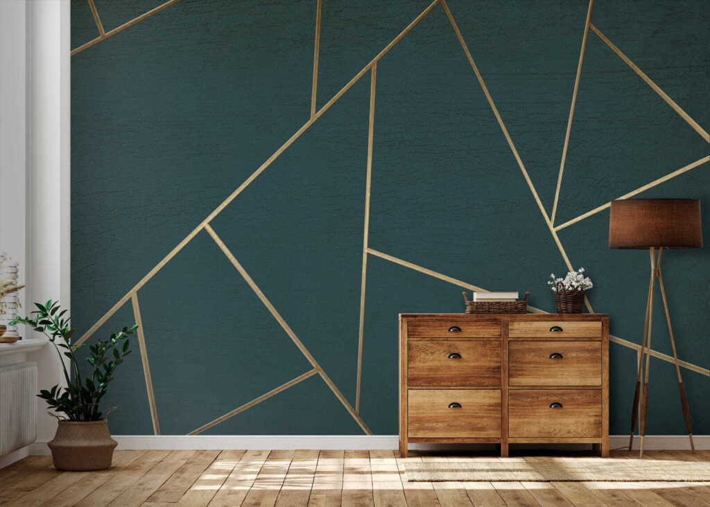 Abstract teal lines intersecting gracefully Abstract teal lines intersecting gracefully