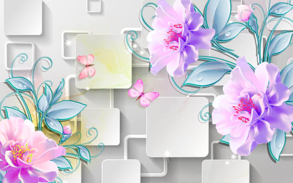 Wallpaper with flowers and butterflies u47593p 1024x640 - Wallpaper with flowers and butterflies - tegory