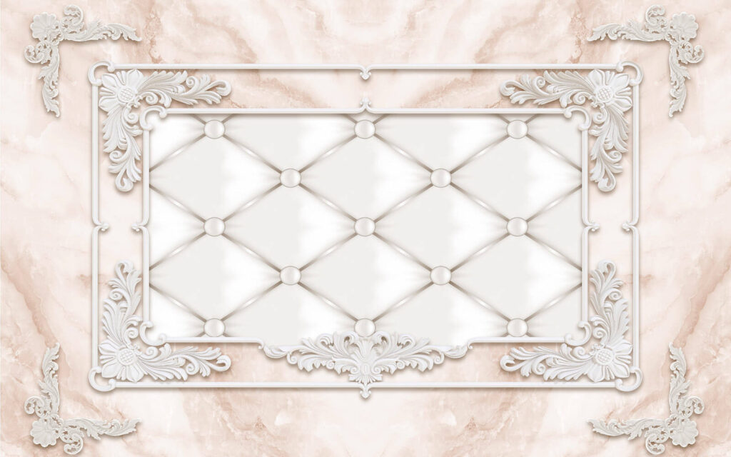 White frame with white buttons and dots White frame with white buttons and dots