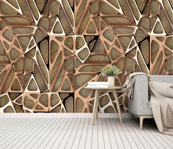 Complex geometric pattern in warm tones Complex geometric pattern in warm tones