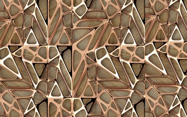 Complex geometric pattern in warm tones Complex geometric pattern in warm tones