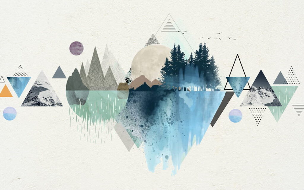 Water and trees in a landscape Water and trees in a landscape