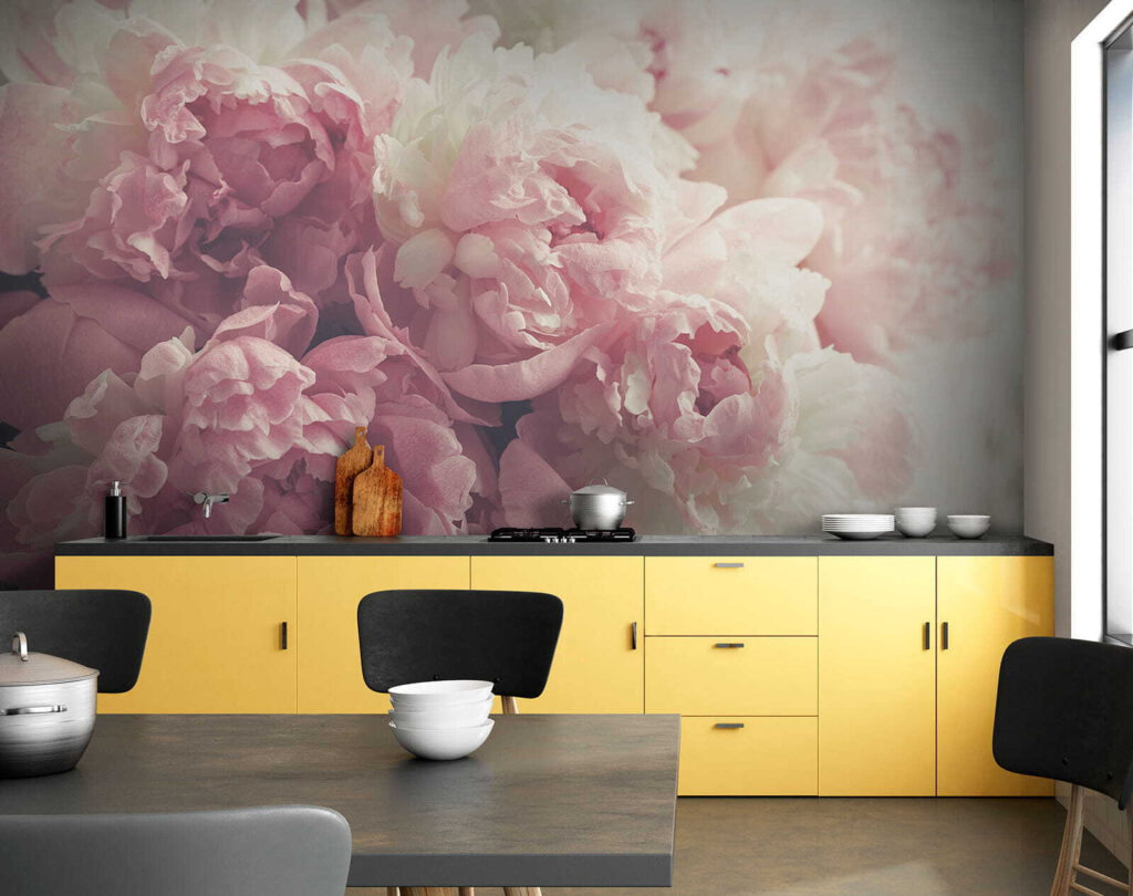 Delicate blooms in soft pastel hues