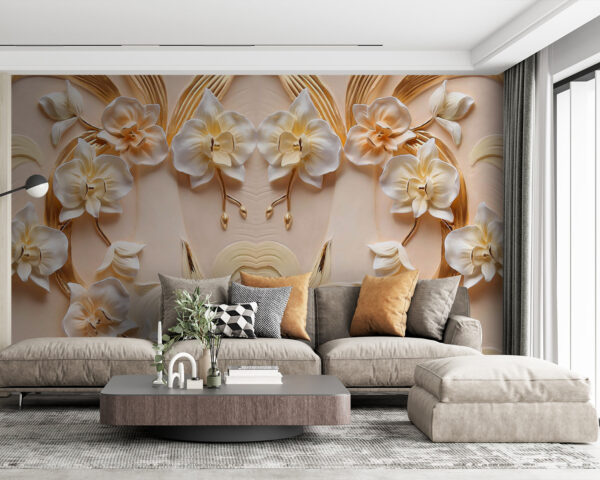 Delicate floral design in soft hues Delicate floral design in soft hues