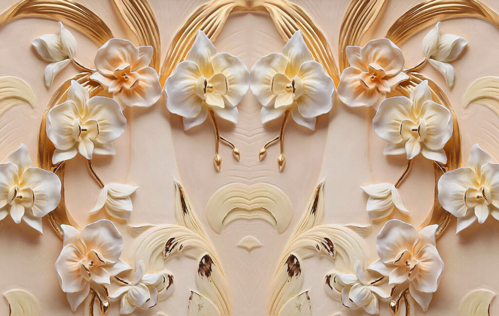 Delicate floral design in soft hues Delicate floral design in soft hues