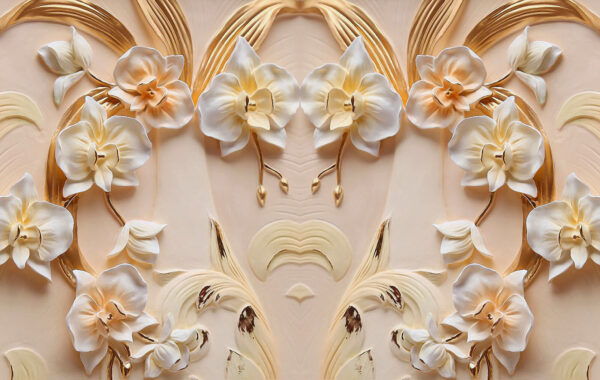 Delicate floral design in soft hues Delicate floral design in soft hues