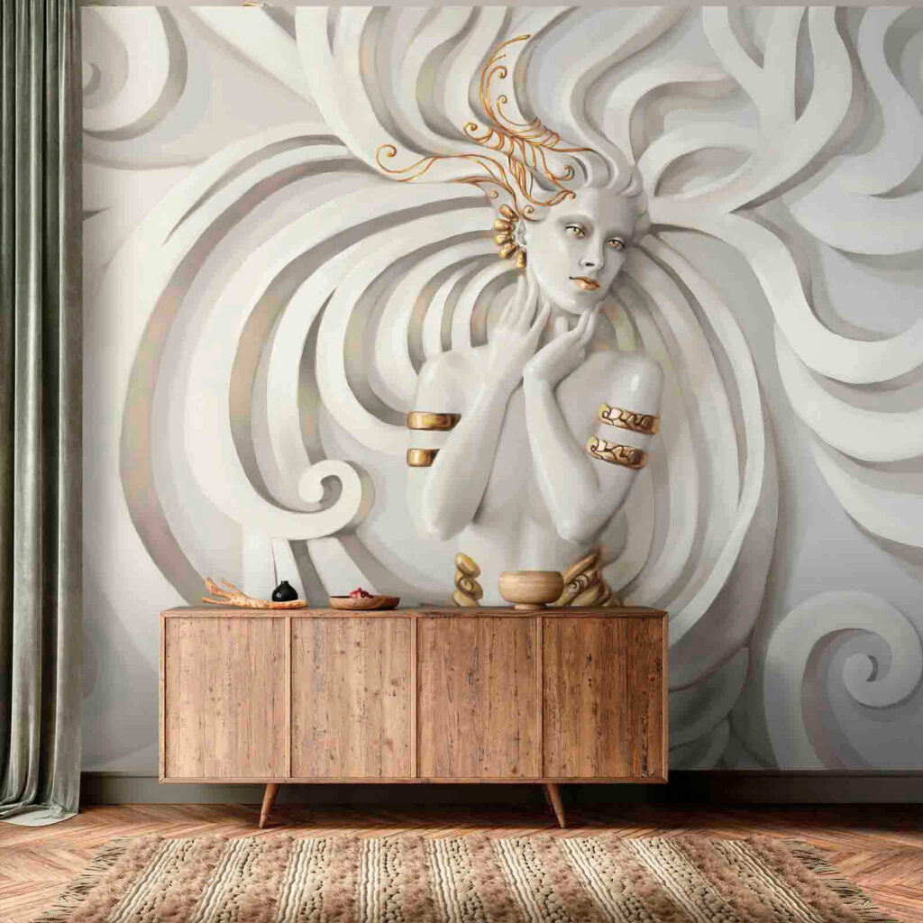 Swirling Elegance in Mythical Embrace Swirling Elegance in Mythical Embrace