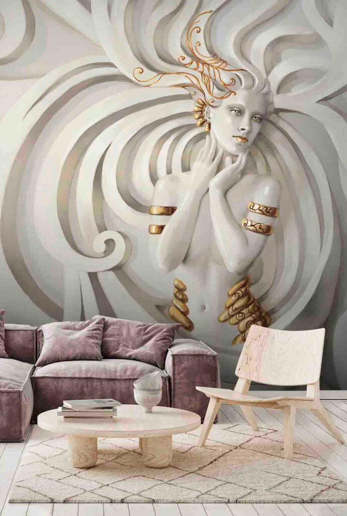 Swirling Elegance in Mythical Embrace Swirling Elegance in Mythical Embrace