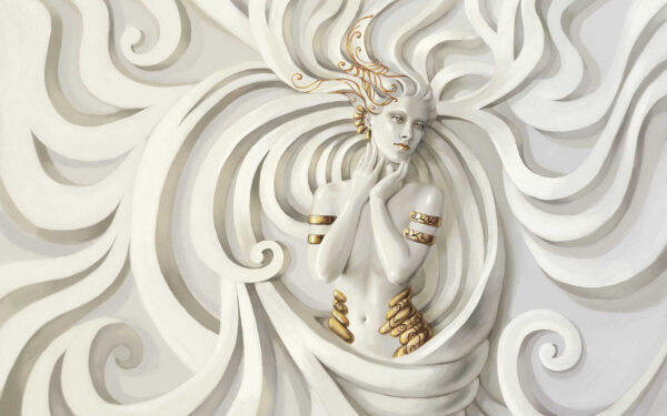 Swirling Elegance in Mythical Embrace Swirling Elegance in Mythical Embrace