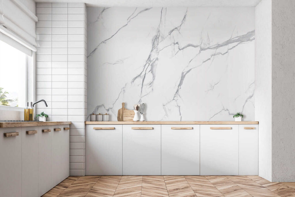 White marble with cracks