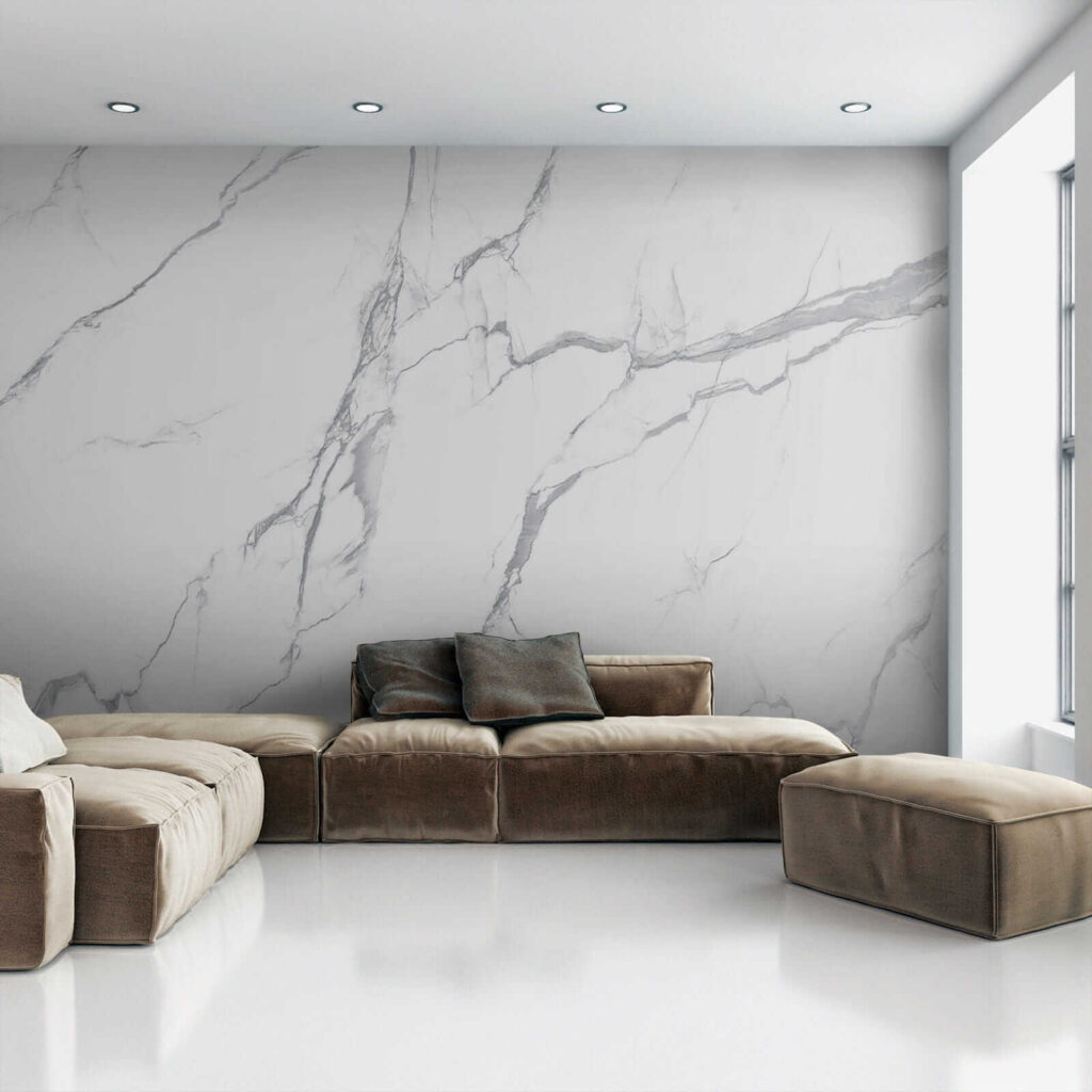 White marble with cracks