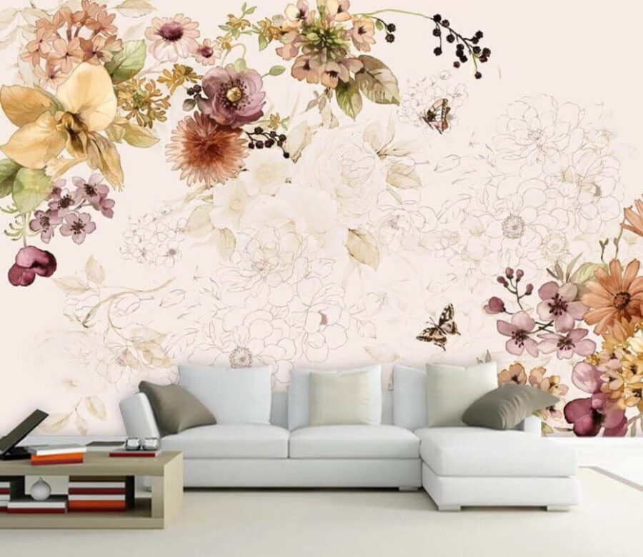 Delicate blooms in soft hues