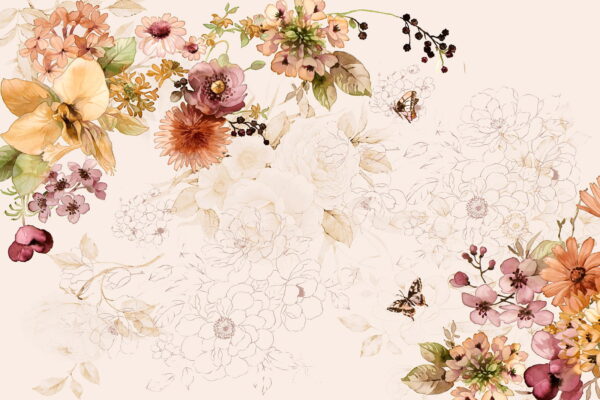 Delicate blooms in soft hues Delicate blooms in soft hues