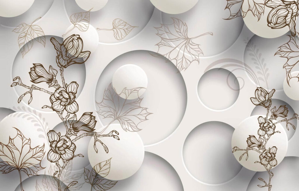 u40267p 1024x656 - Wallpaper with circles and flowers - tegory