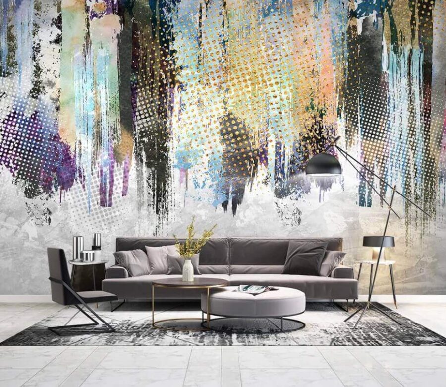 Wall murals Abstract hues blend in harmony.