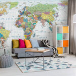 Wall murals Map of the world