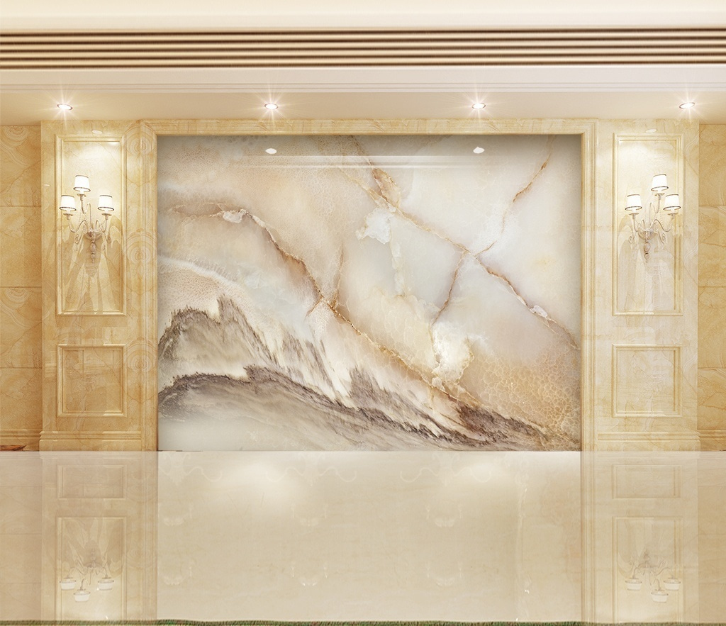 Natural stone with soft, flowing patterns Natural stone with soft, flowing patterns