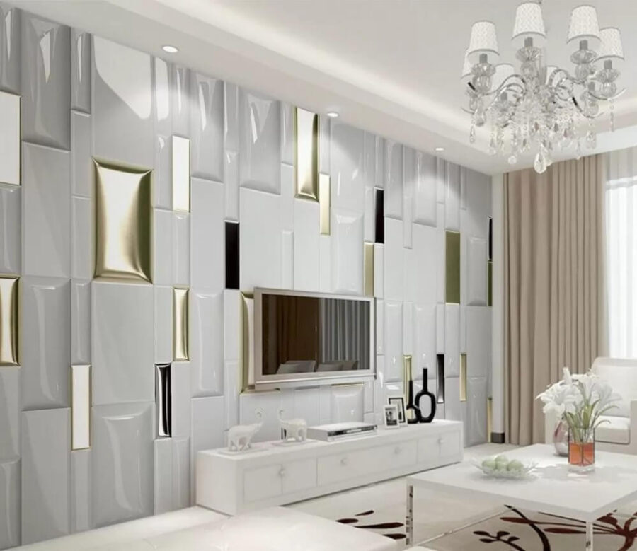 Shimmering tiles in a geometric array. Shimmering tiles in a geometric array.