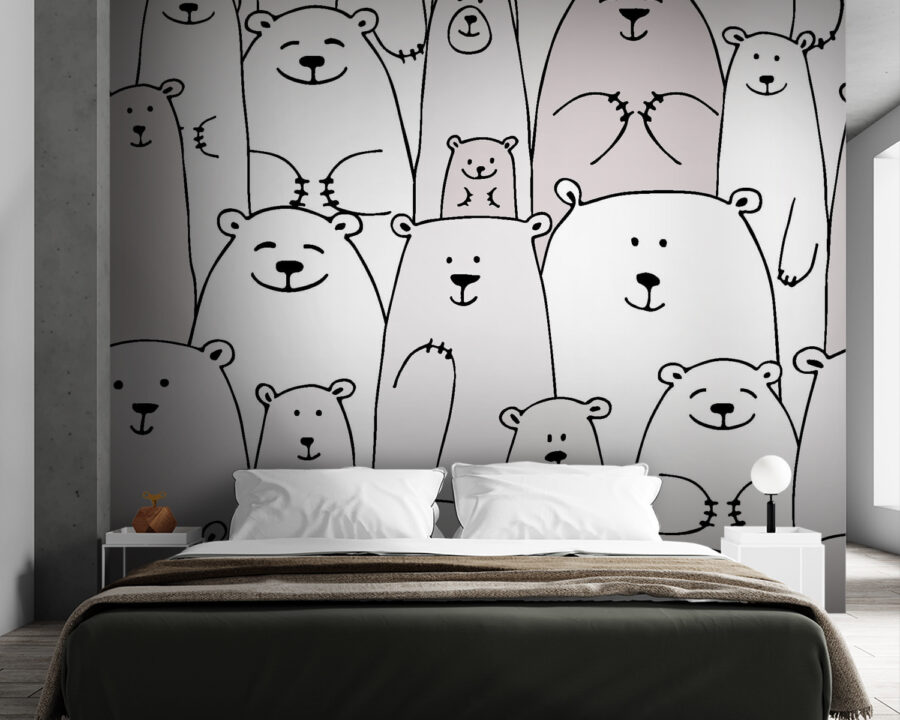 Wall murals Group of white bears - Image 2
