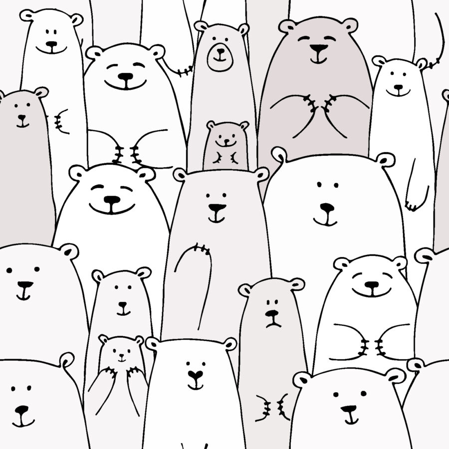 Wall murals Group of white bears - Image 3
