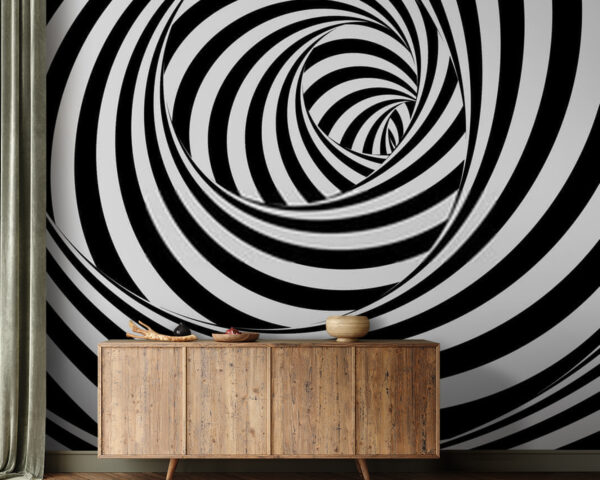 Black and white spiral pattern Black and white spiral pattern