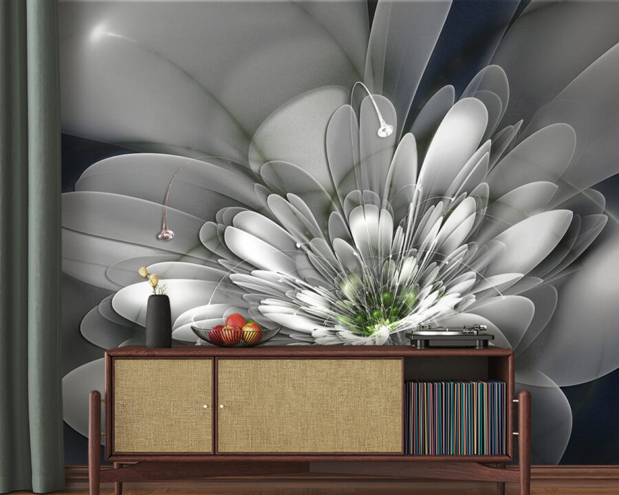 White flower with green center u36925pig20m 900x720 - White flower with green center - tegory