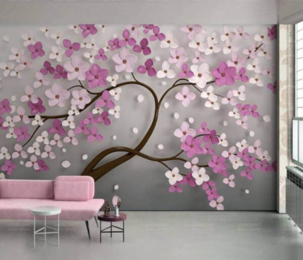 Tree with pink and white flowers Tree with pink and white flowers