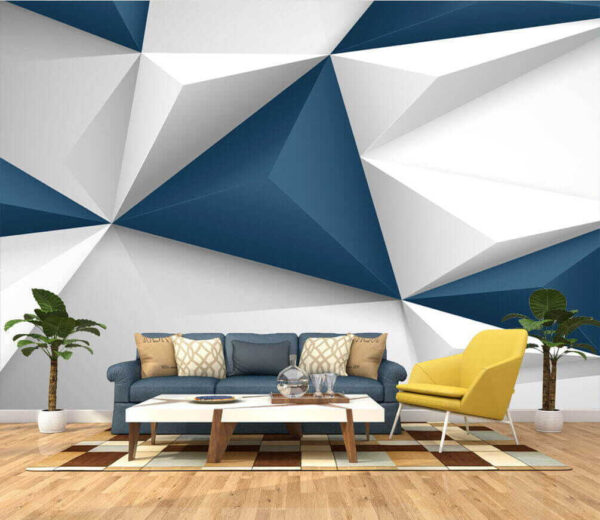 Blue and white triangle shapes Blue and white triangle shapes