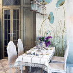 Wall murals Painting of flowers in a field