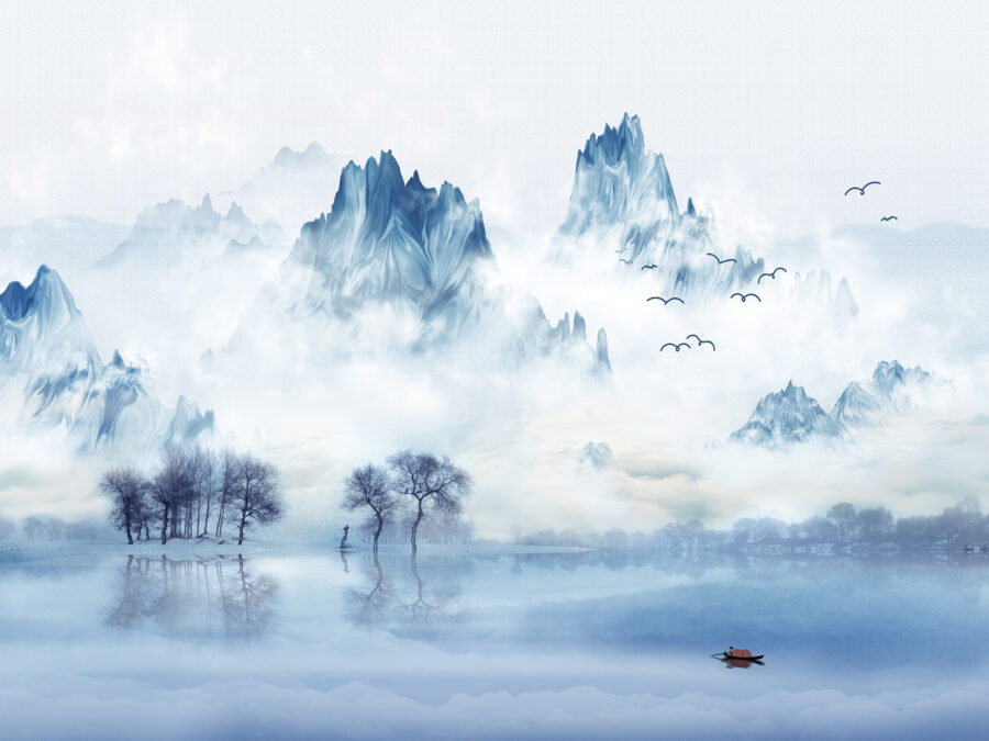 Landscape of a lake with trees and mountains in the background u34471p 900x675 - Landscape of a lake with trees and mountains in the background - tegory