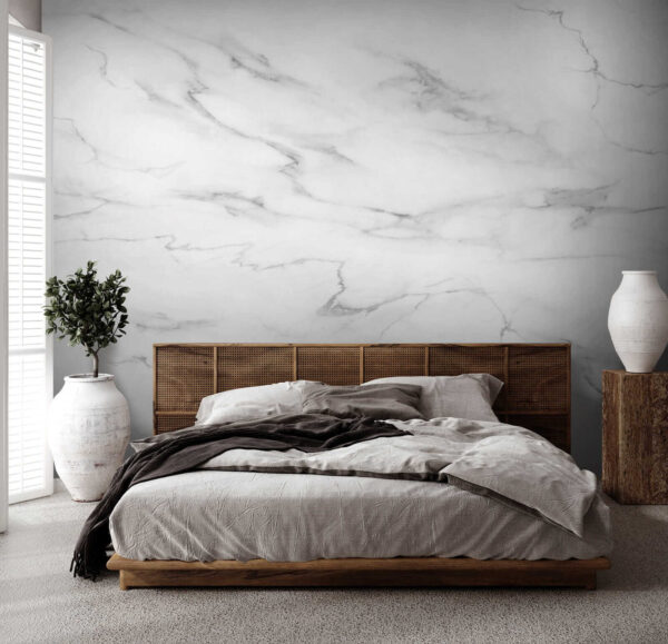 White marble with black veins White marble with black veins