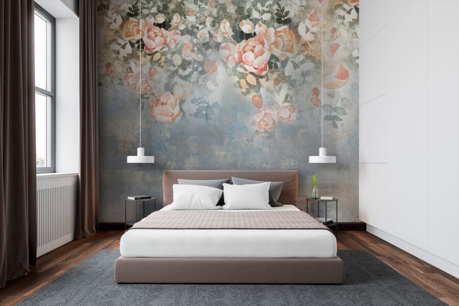 Painting of flowers and leaves