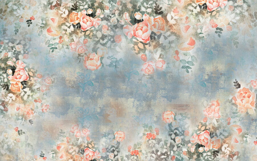 Painting of flowers and leaves