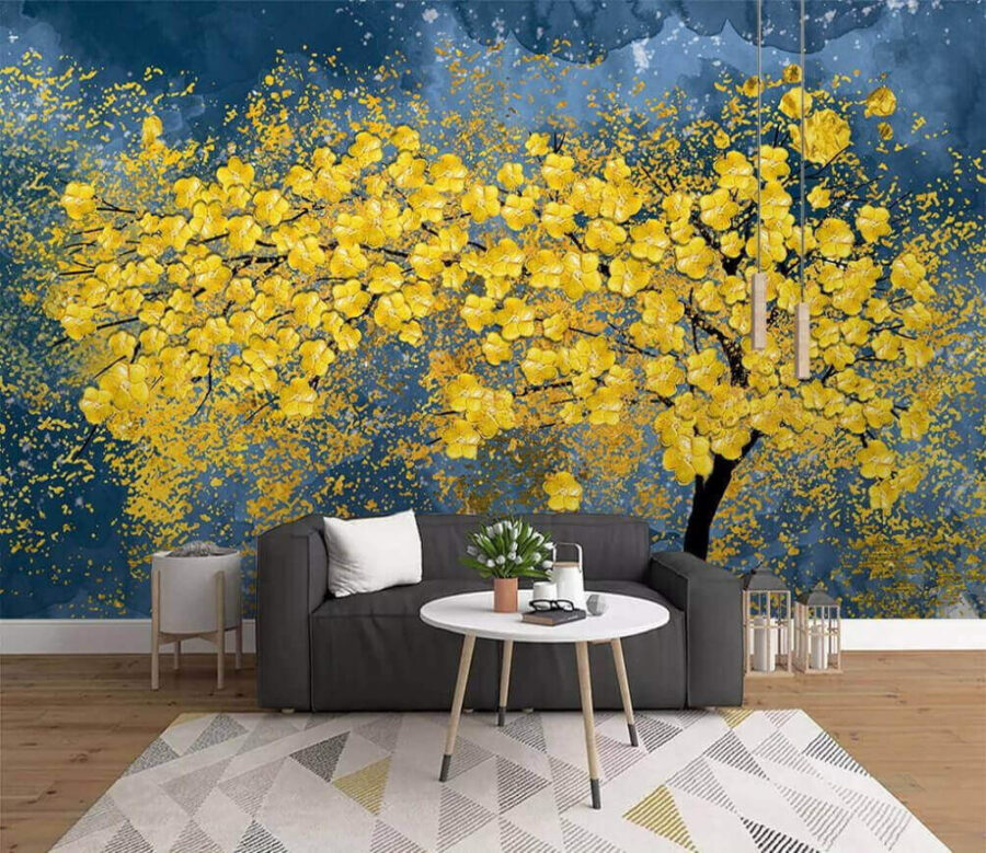 Tree with yellow leaves Tree with yellow leaves