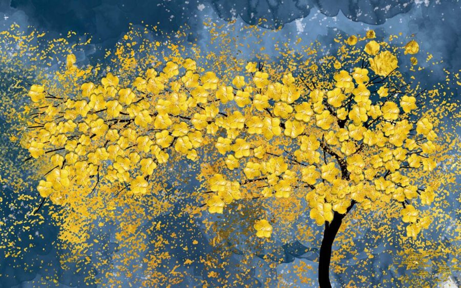 Tree with yellow leaves Tree with yellow leaves