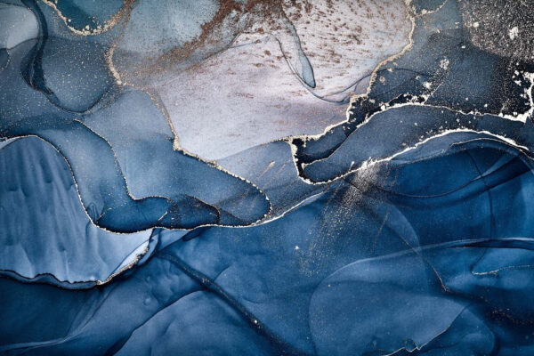 Abstract ocean waves with metallic lines. Abstract ocean waves with metallic lines.