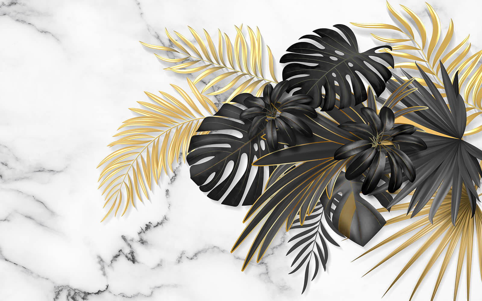 Elegant foliage on a marble backdrop u32610p - Elegant foliage on a marble backdrop - tegory