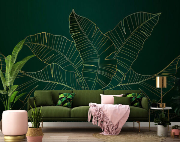 Elegant leaves on a dark background Elegant leaves on a dark background
