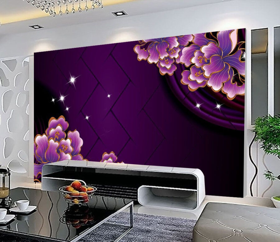 Floral elegance on a deep backdrop