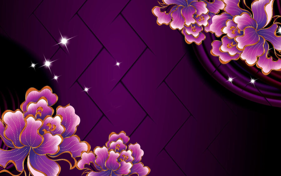 Floral elegance on a deep backdrop